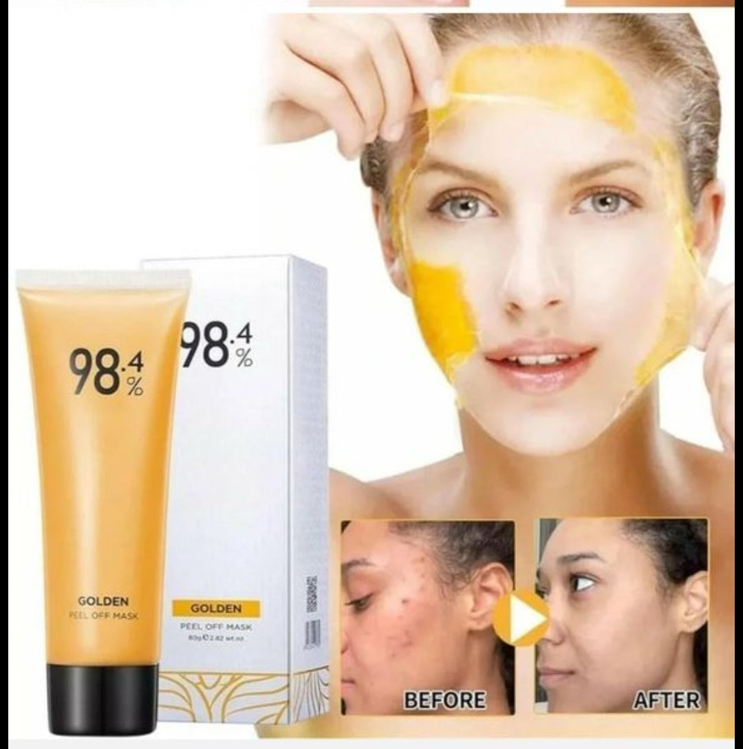 Gold free 2 Trustpilot Image Rated 4.8/5 by 12,000+ Customers 24K Gold Peel Off Mask – Instant Facial at Home (Pack Of 2 Tubes) - 💥 Buy 1 Get 1